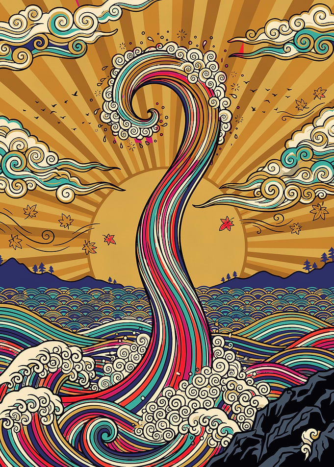 Vermilion Wave