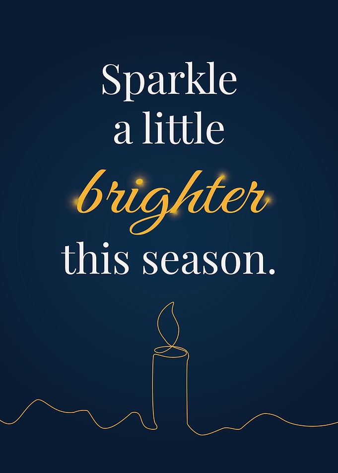 Sparkle Brighter Holiday Quote Poster