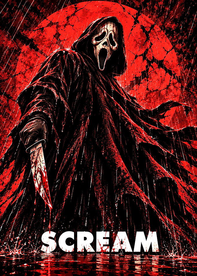 Scream Ghostface Horror Movie Poster
