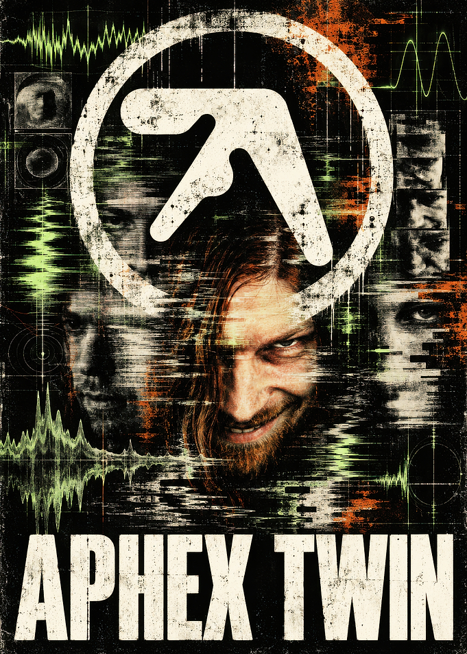 Aphex Twin Glitch Art Poster
