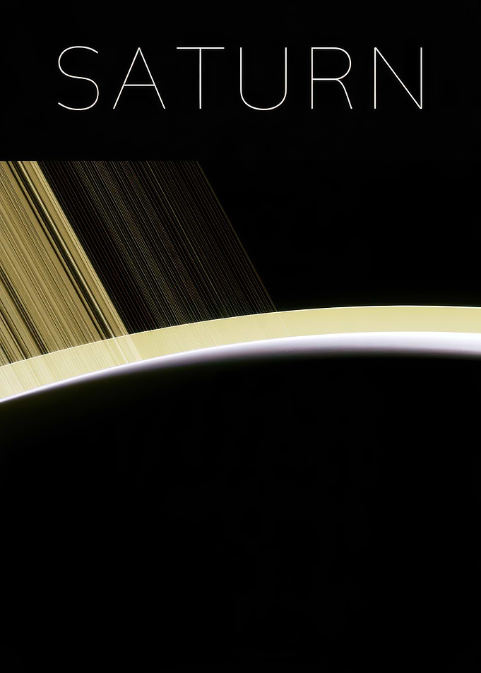 Minimalist Saturn Planet Poster