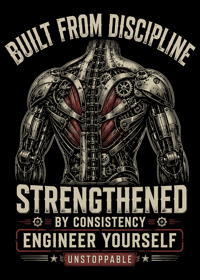 Built From Discipline Cyborg Back Design