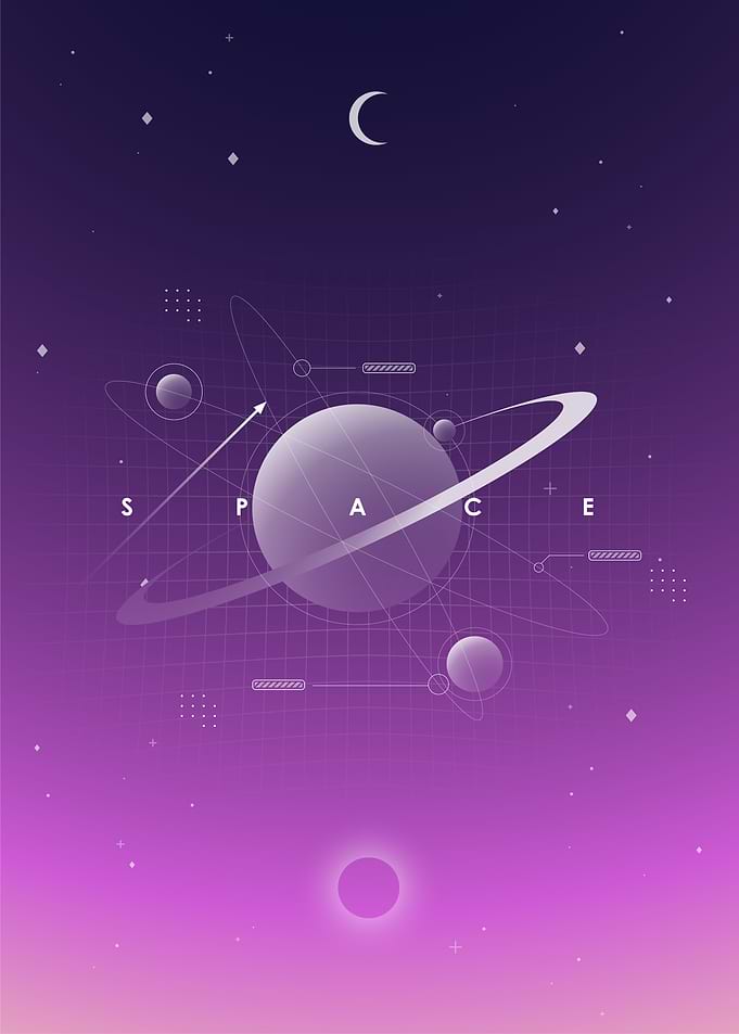 Minimalist Space Planet