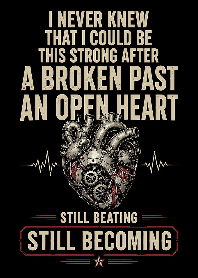 Mechanical Heart Inspirational Quote Poster