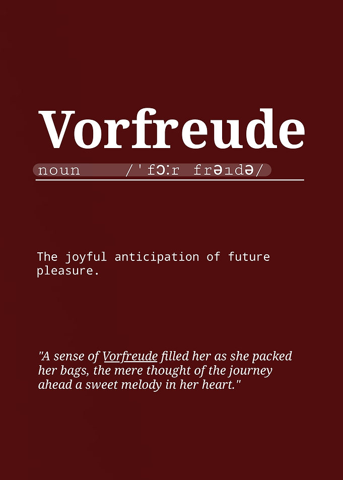 Vorfreude Definition Minimalist Poster