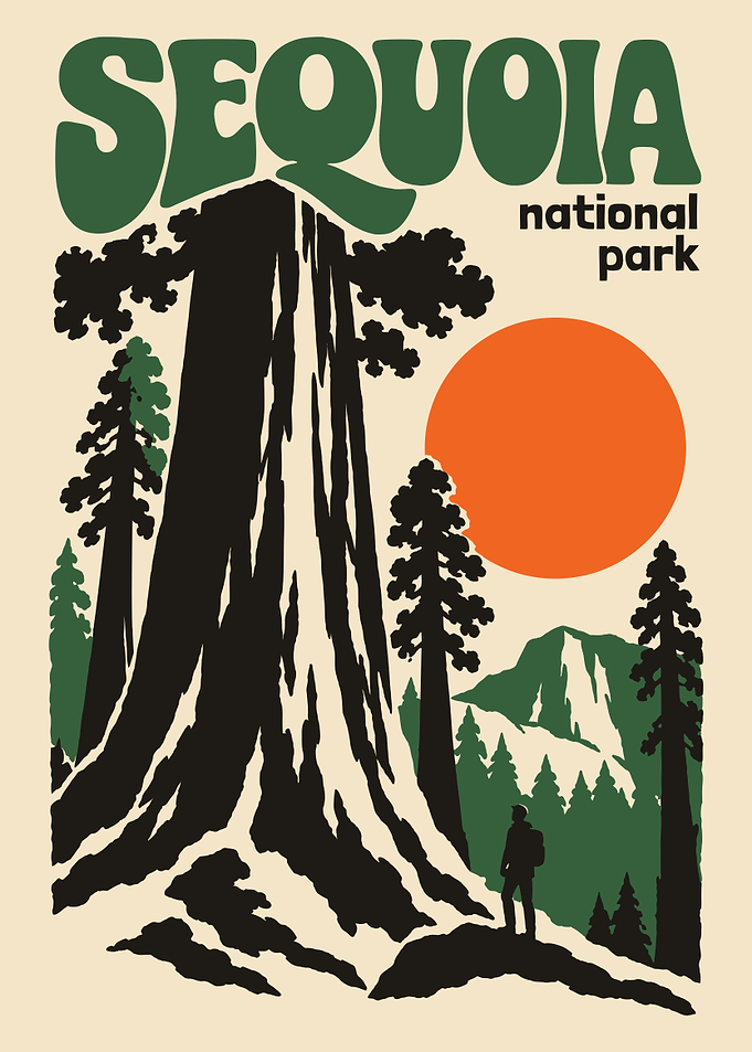 Sequoia National Park Vintage Poster