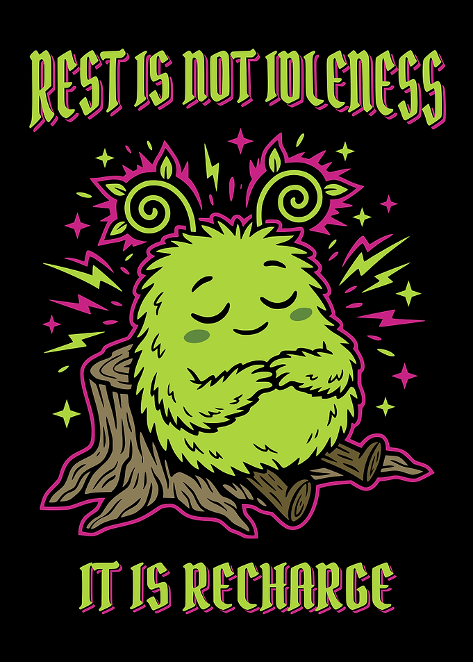Rest Is Not Idleness Recharge Illustration