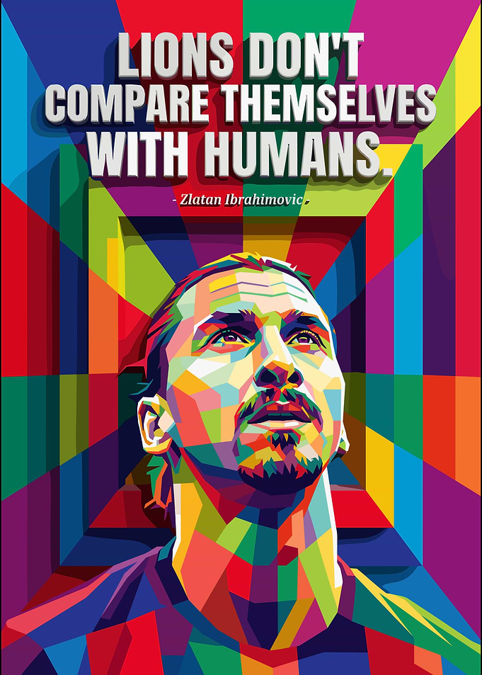 Zlatan Ibrahimovic Pop Art Poster