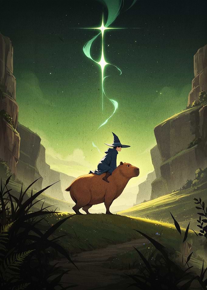 Capybara Wizard Magical Journey