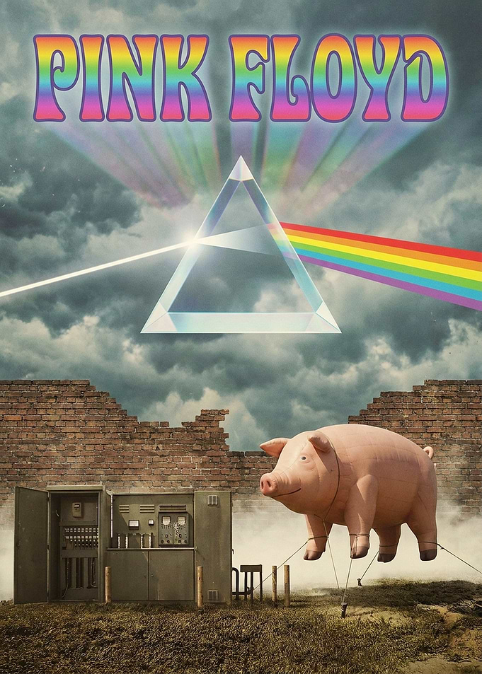 Pink Floyd Prism and Pig Poster