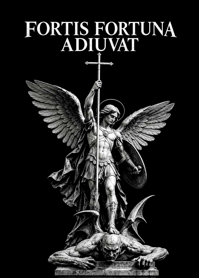 Saint Michael Defeating Satan Statue