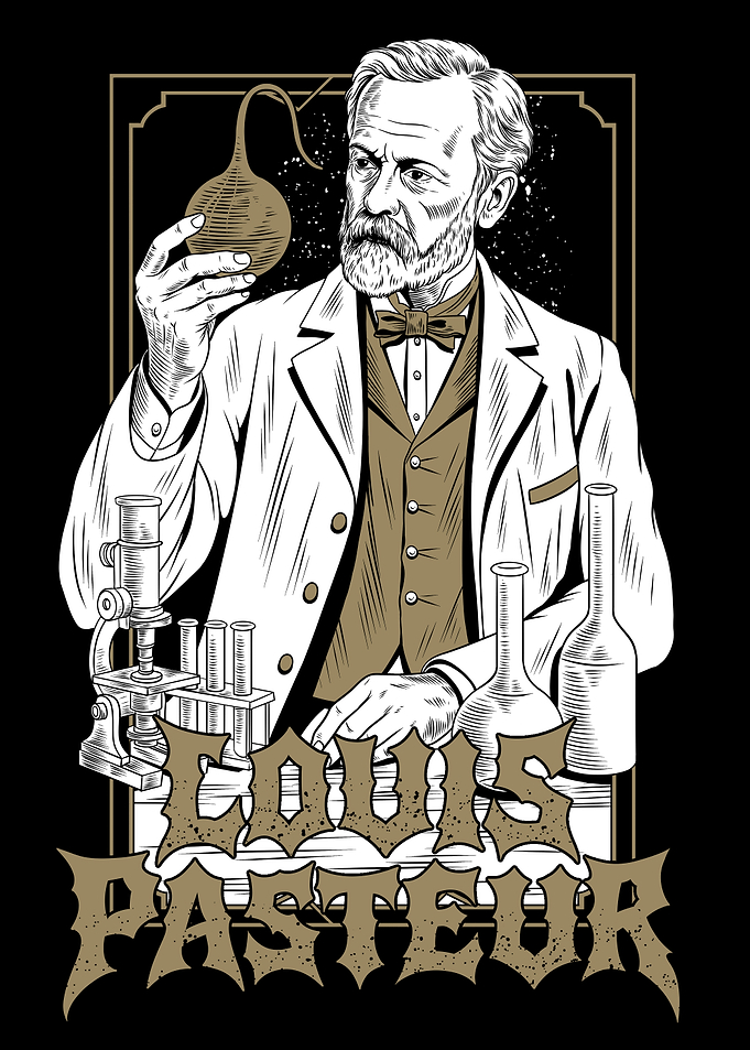 Louis Pasteur Vintage Scientific Portrait
