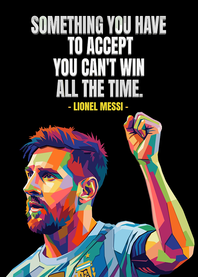 Lionel Messi Pop Art Quote Poster