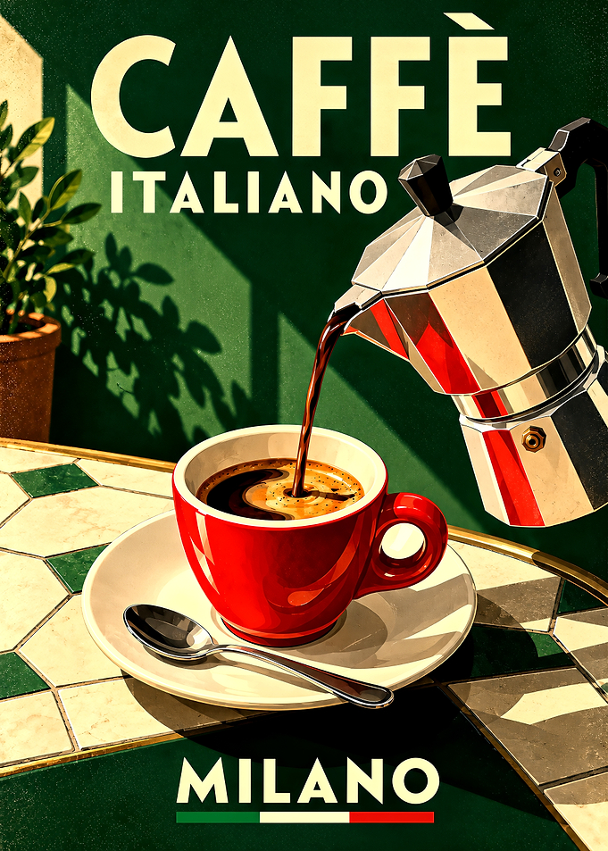 Vintage Italian Coffee Poster