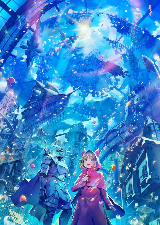 Fantasy World with Knight and Girl