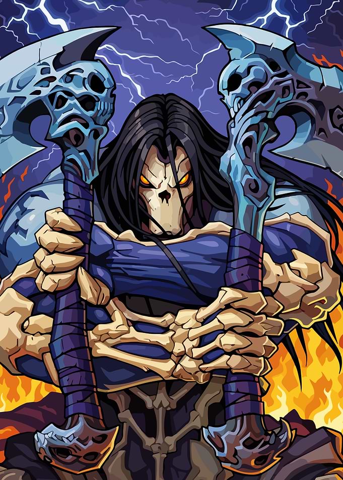 Death from Darksiders with Scythes