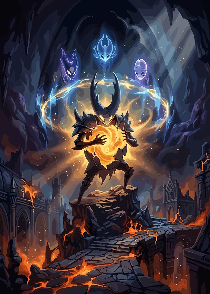 Hollow Knight Warrior with Soul Energy