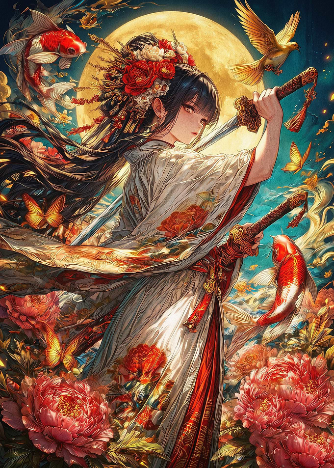 Samurai Geisha Fantasy Anime Art