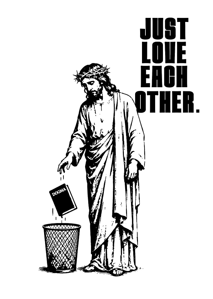 Jesus Discarding Dogma Illustration