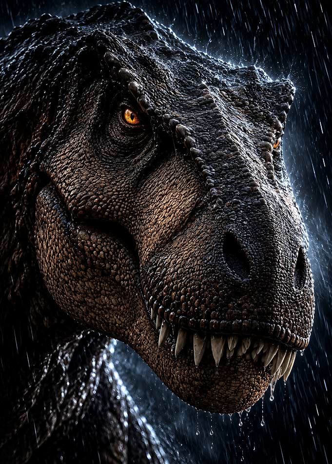 T-Rex in the Rain