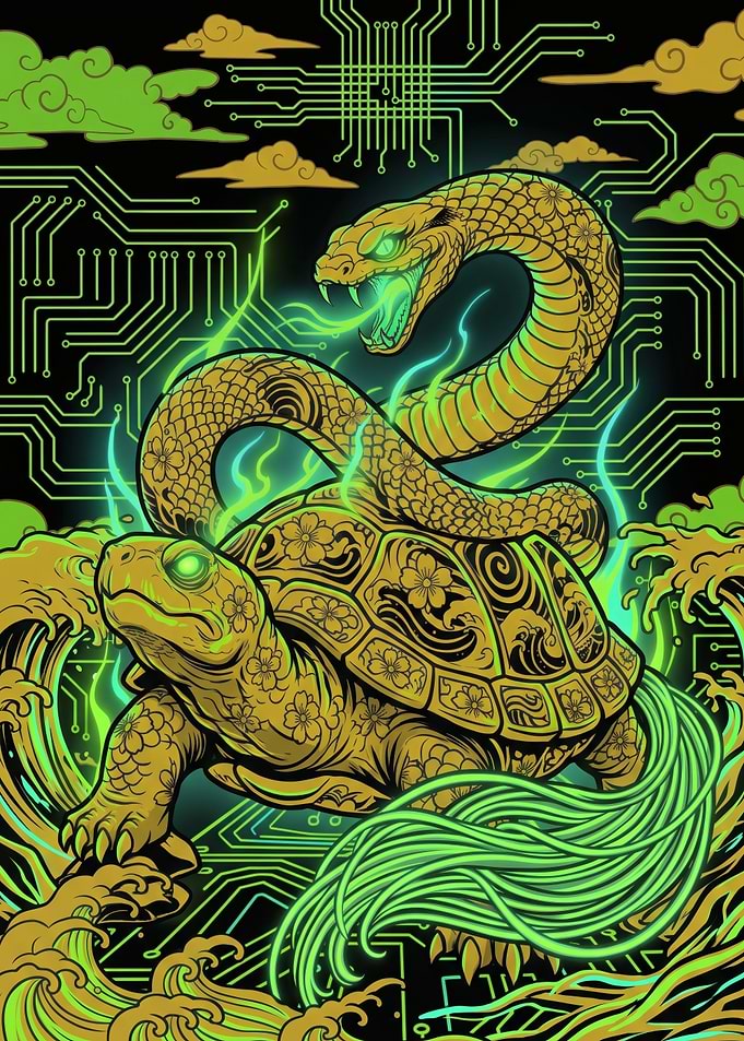 Cybernetic Genbu Turtle : The Guardian of the North