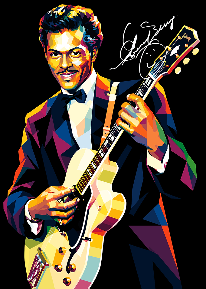 Chuck Berry Pop Art Portrait