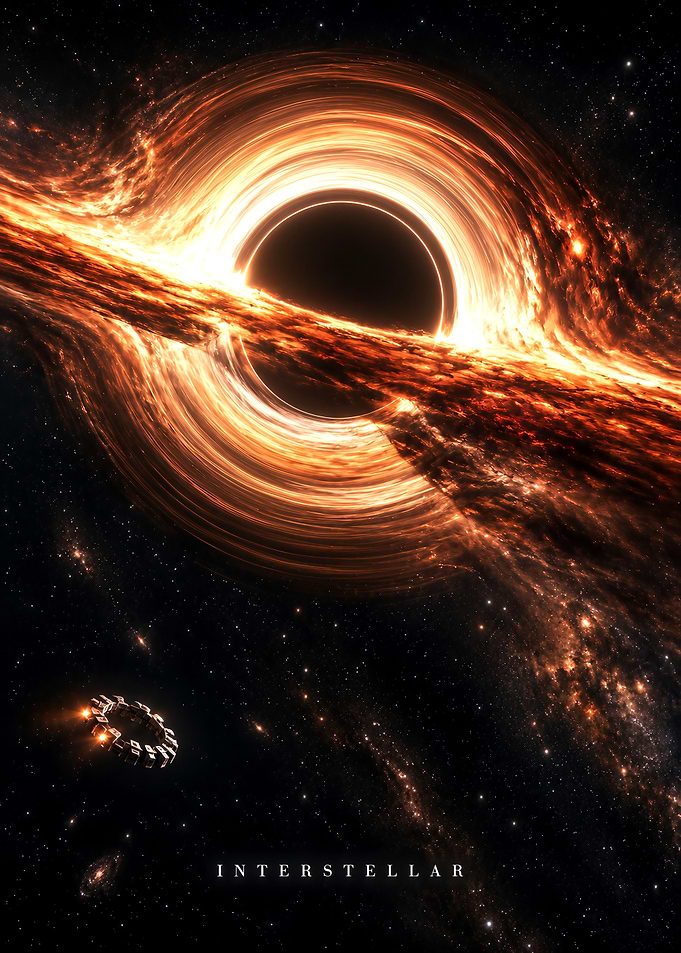 Interstellar Gargantua Black Hole Poster