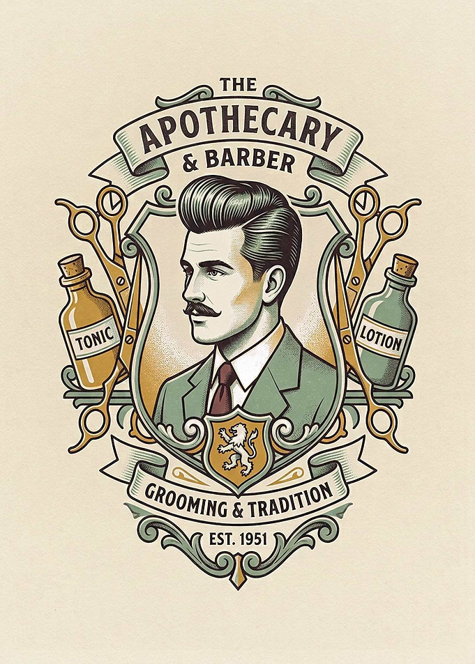 The Apothecary & Barber — Grooming Heritage Crest