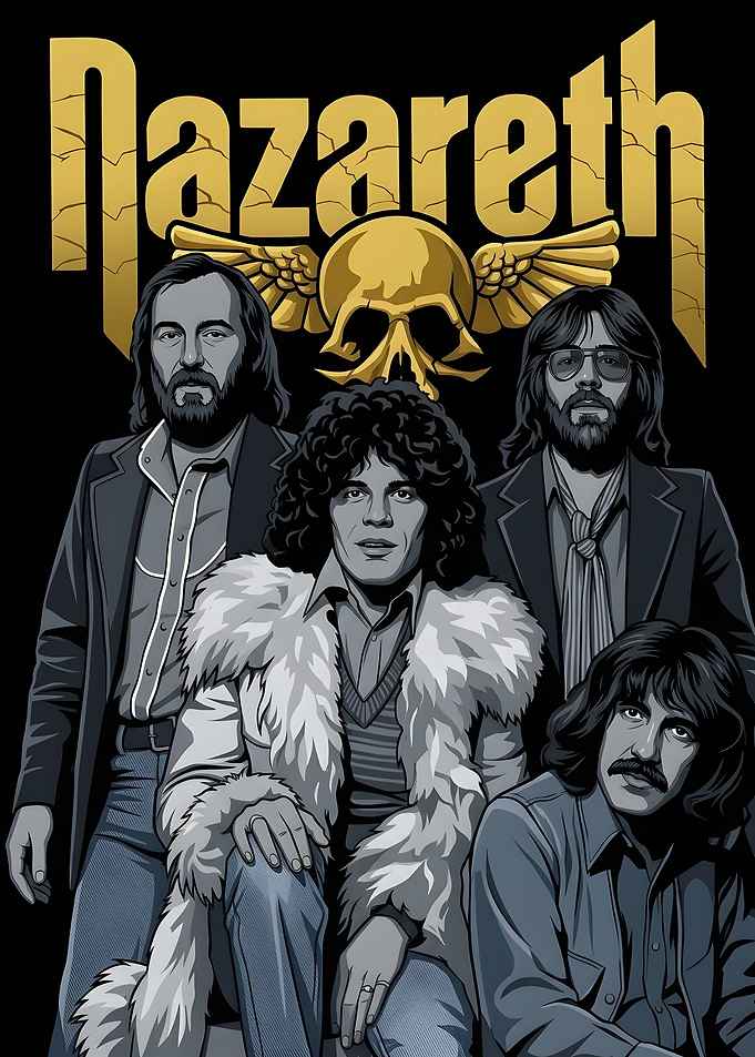 Nazareth Band Vintage Style Illustration