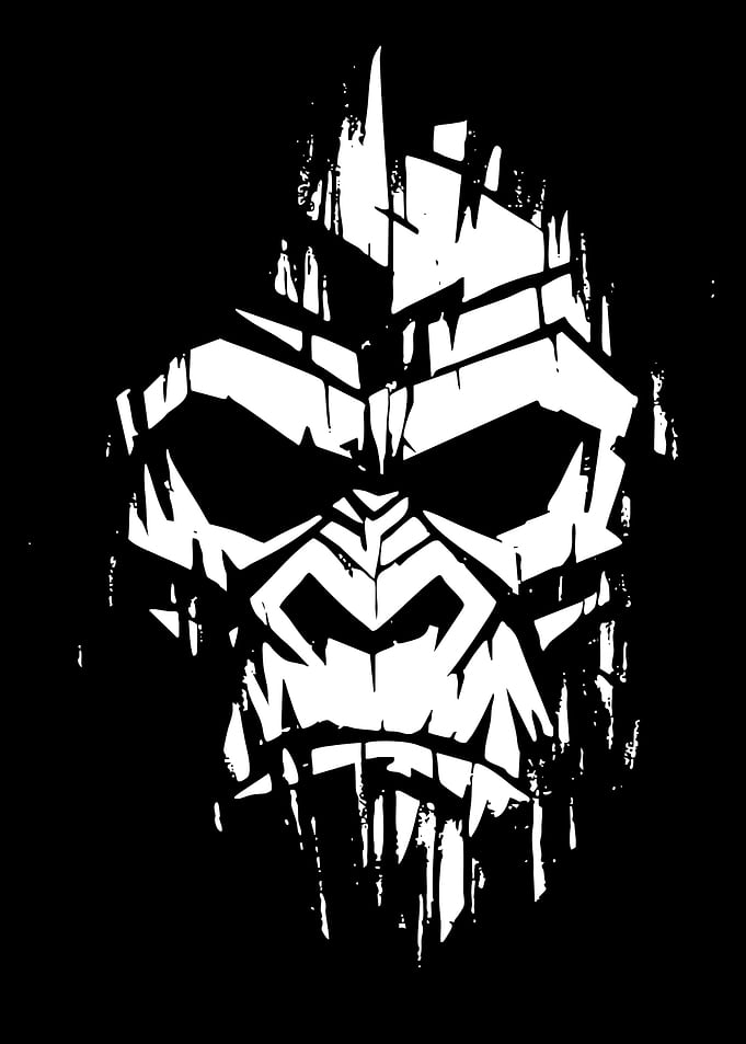 Stylized Gorilla Face Graphic