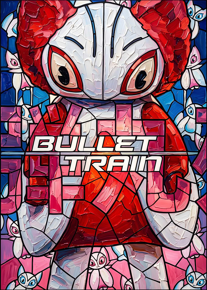 Bullet Train Stained Glass Art