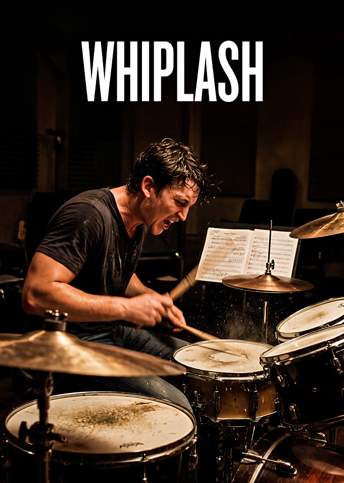 Whiplash Movie Poster Featuring Drummer