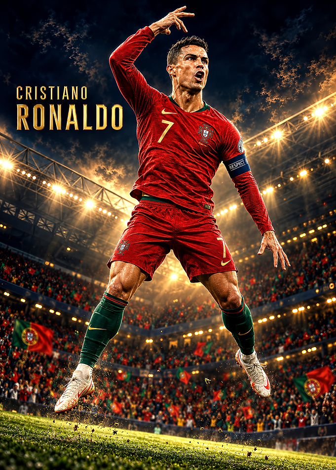 Cristiano Ronaldo Portugal Soccer Poster