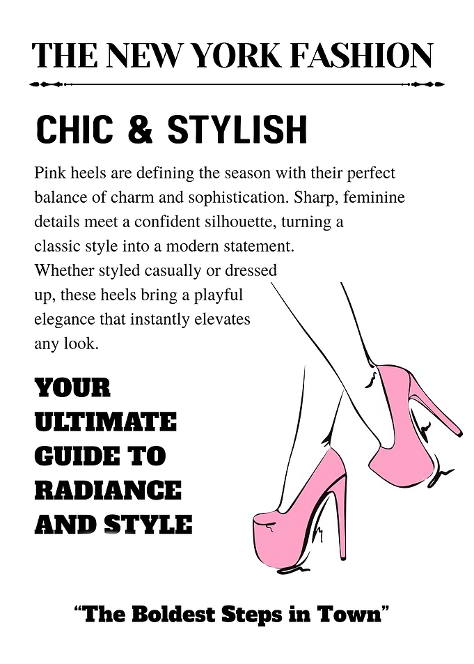 New York Fashion Pink Heels Poster