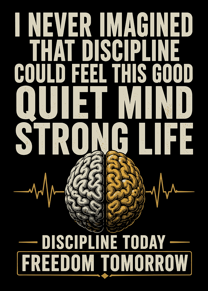 Discipline and Freedom Inspirational Quote Poster