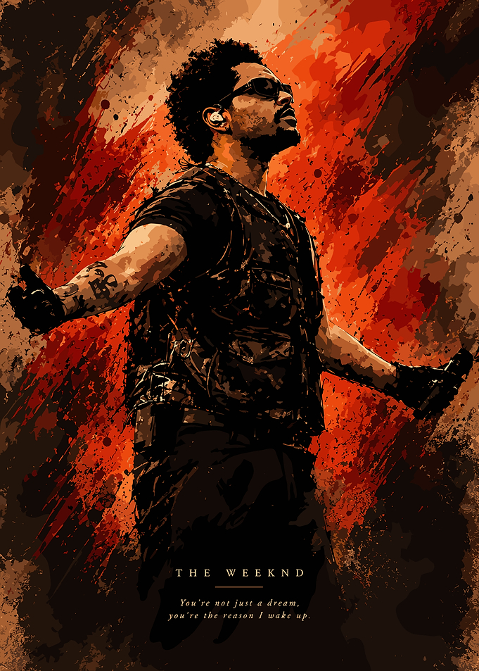 The Weeknd Artistic Portrait Poster