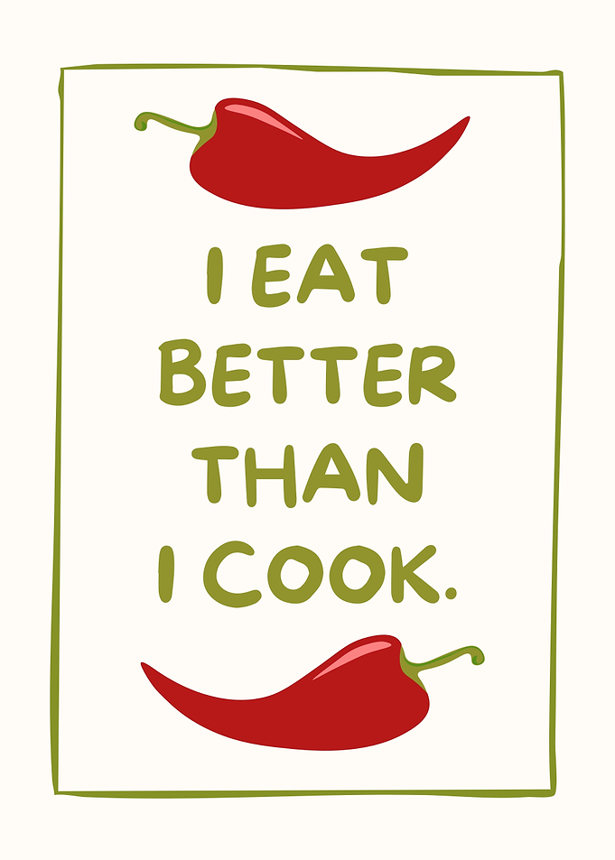 Funny Chili Pepper Kitchen Quote Red Pepper Poster