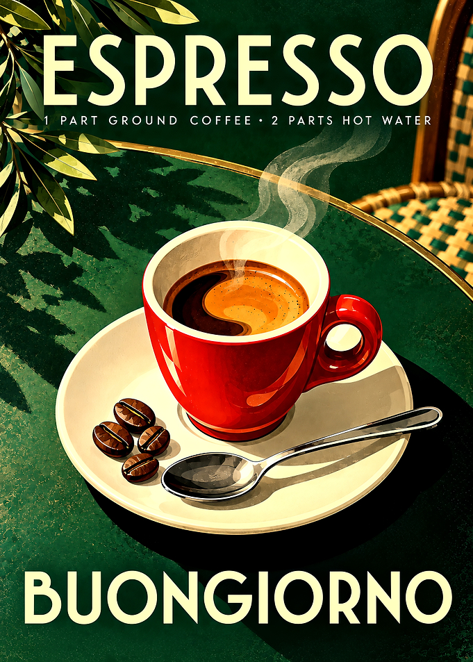 Espresso Coffee Poster Buongiorno