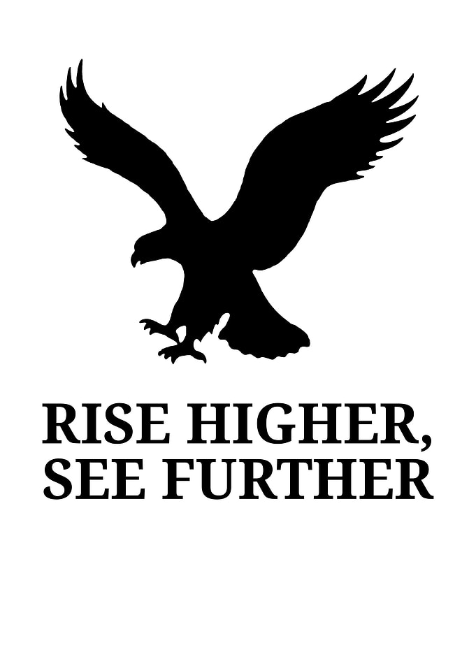 Rise Higher See Further Eagle Poster