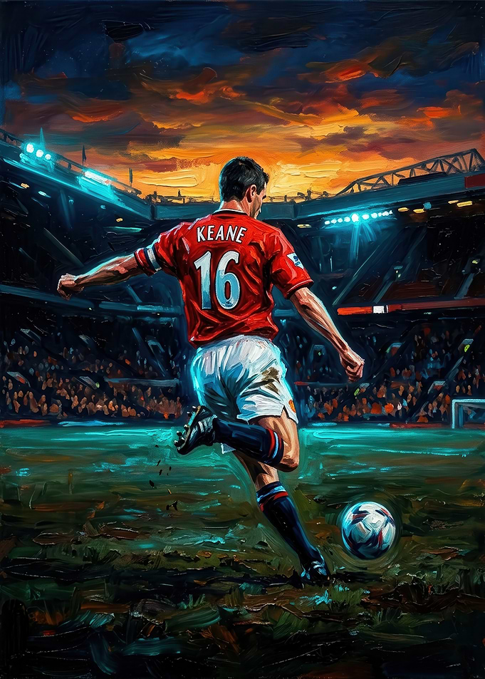 Roy Keane Soccer Poster