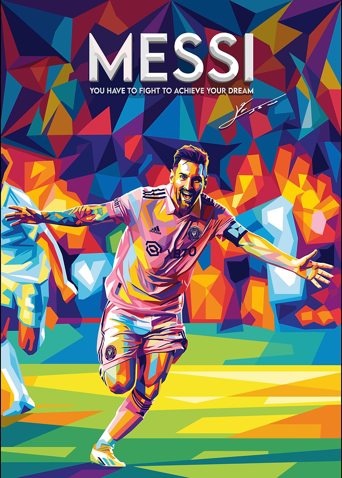 Lionel Messi Pop Art Poster