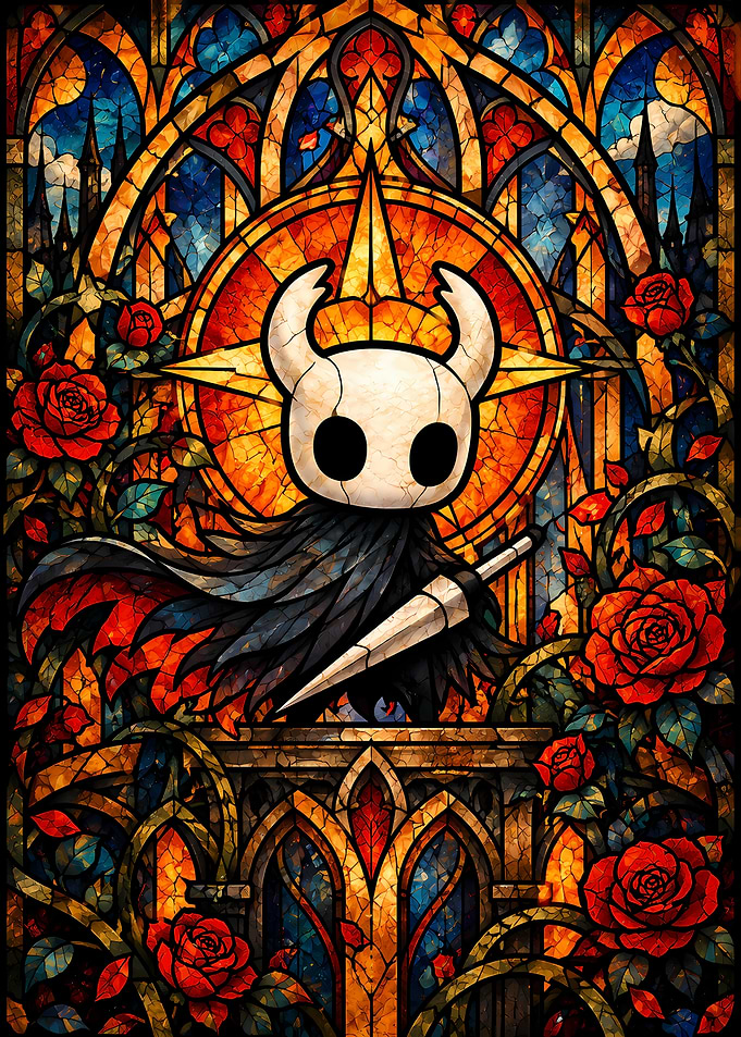 Hollow Knight Stained Glass Art