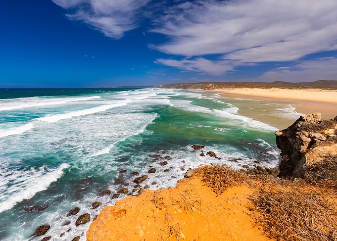 Coastal View of Sandy Beach