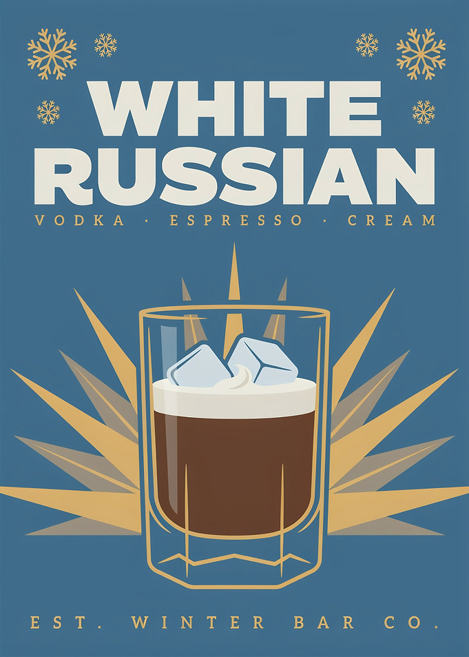 White Russian Vintage Cocktail