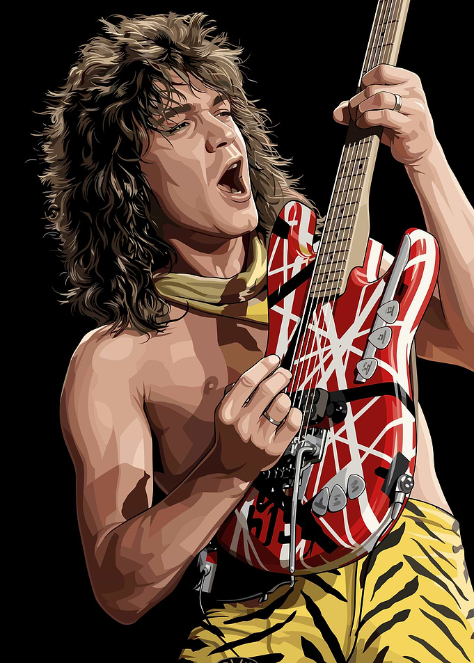 Eddie Van Halen Frankenstrat Guitar Portrait