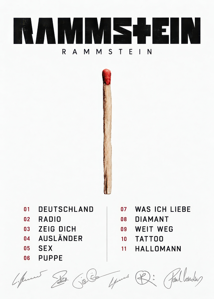 Rammstein Album Cover Poster