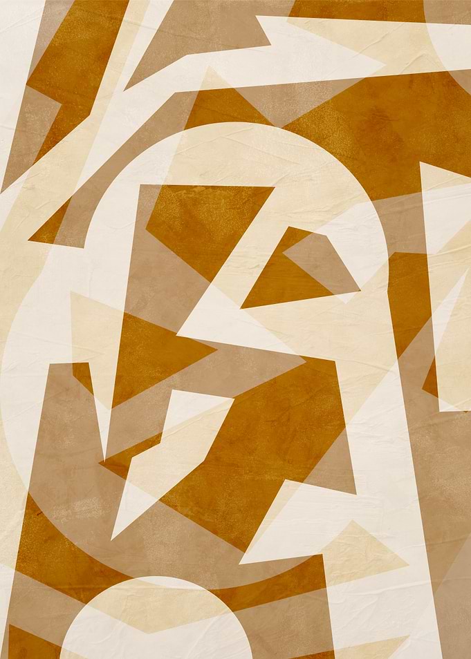 Abstract Geometric Earth Tone Composition