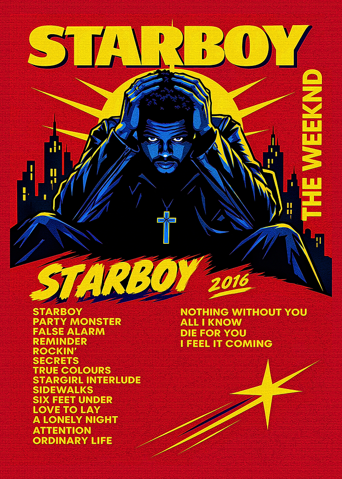 The Weeknd Starboy Album Poster