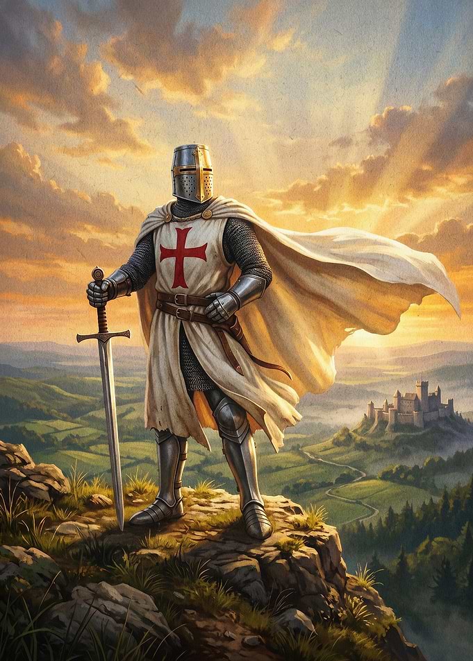 Crusader Knight Epic Fantasy Art
