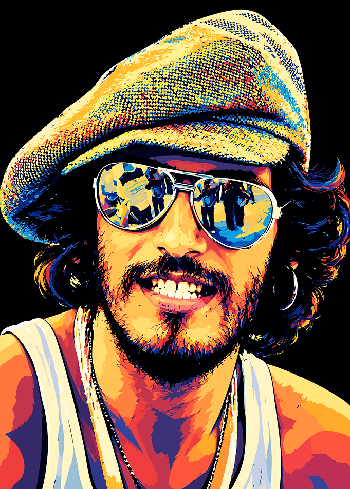 Pop Art Portrait of Bruce Springsteen